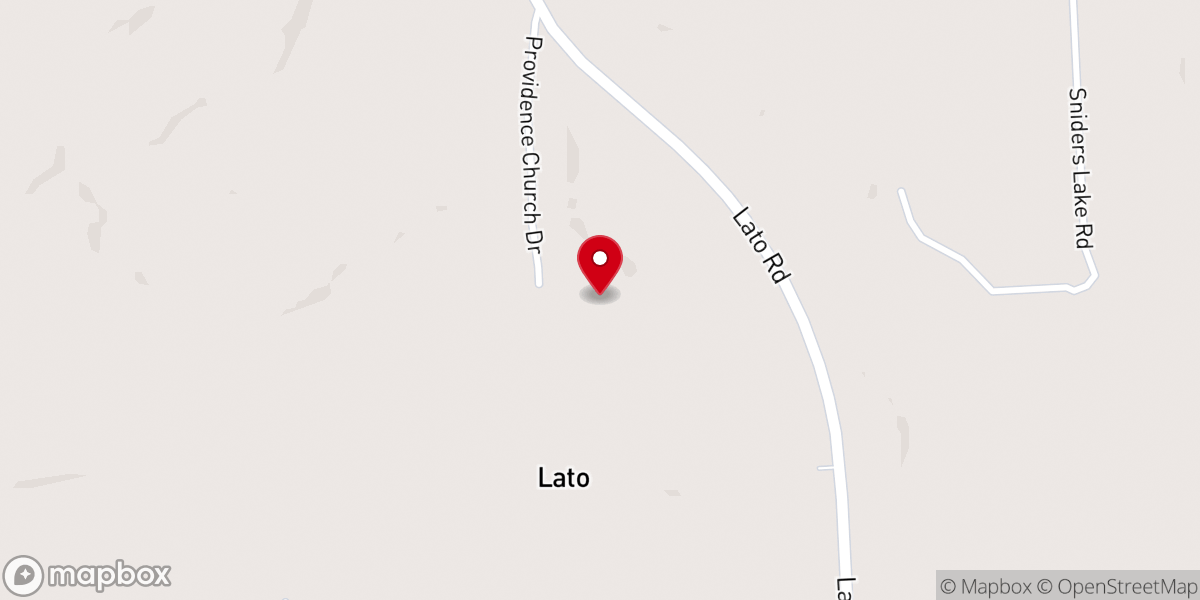 Map showing location of Providence Baptist Church