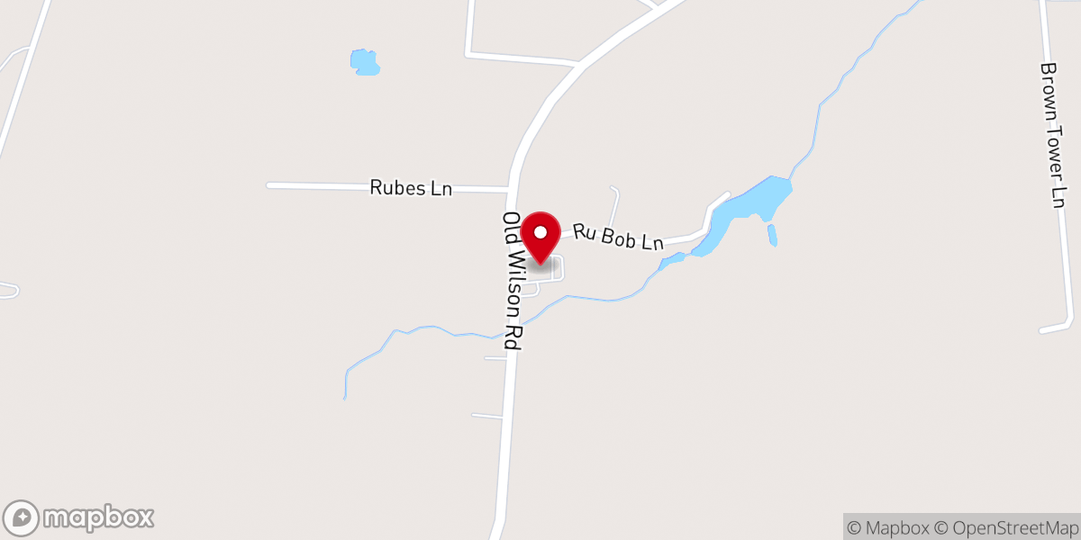 Map showing location of Proctor's Chapel Baptist Church