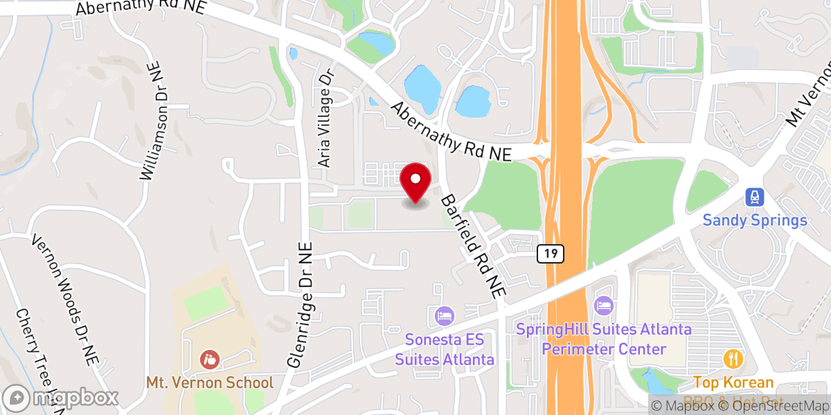 Map showing location of Atlanta Georgia Temple