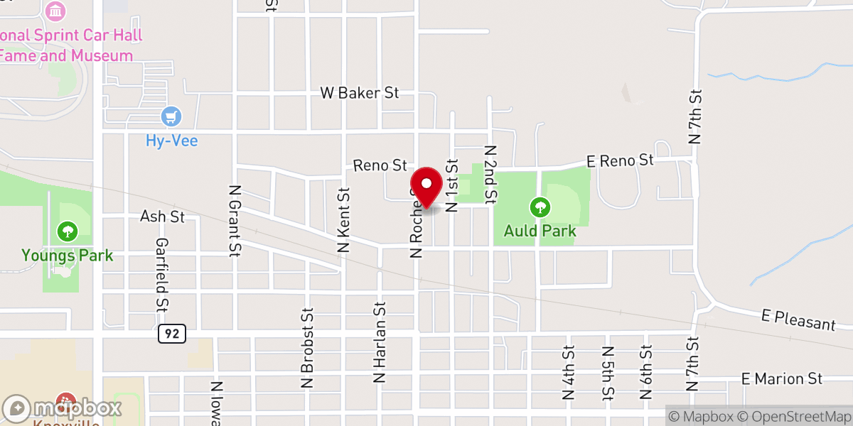 Map showing location of Church of God