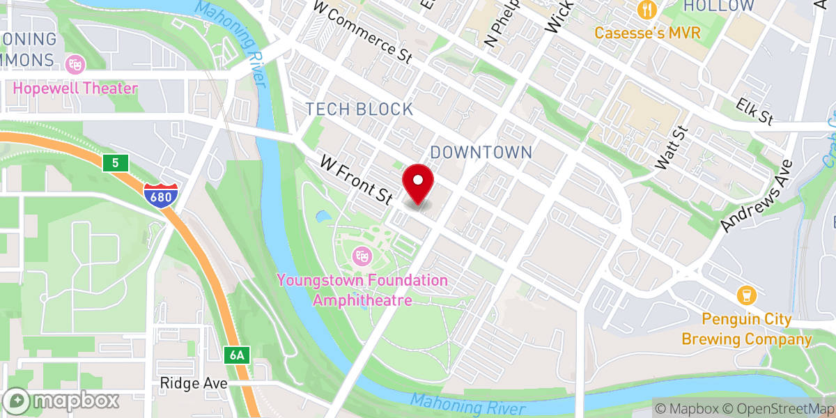 Map showing location of Trinity United Methodist Church