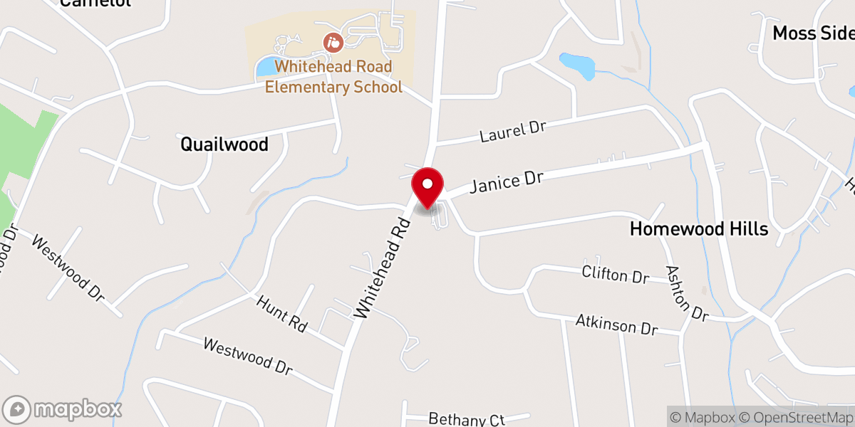 Map showing location of Chapelwood United Methodist Church