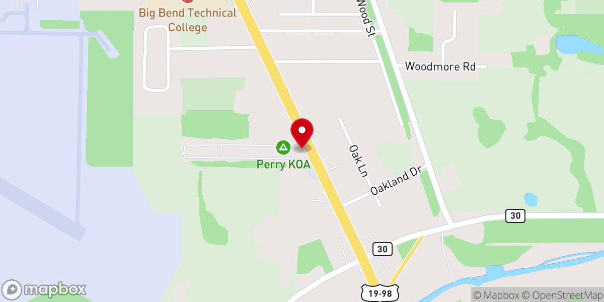 Map showing location of Perry KOA Holiday
