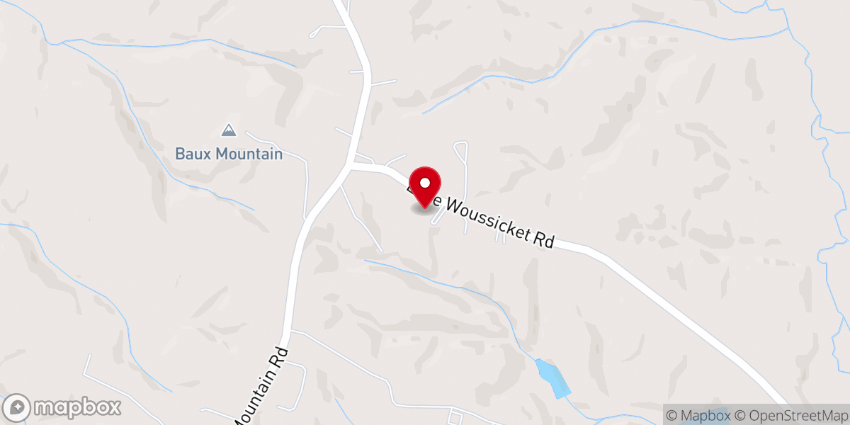 Map showing location of Baux Mountain Baptist Church