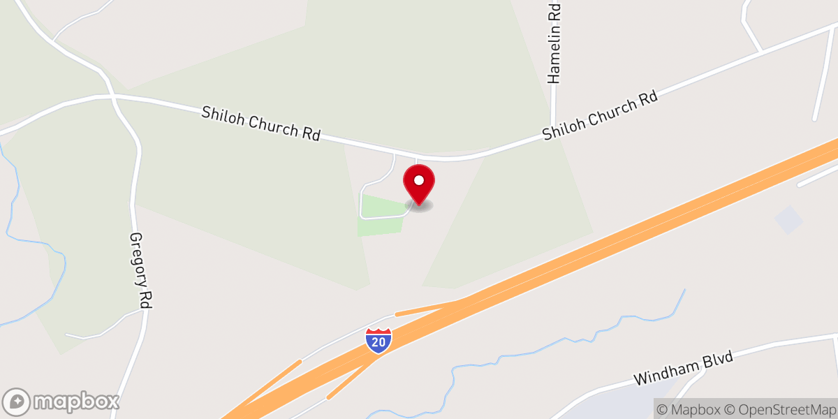 Map showing location of Shiloh Baptist Church