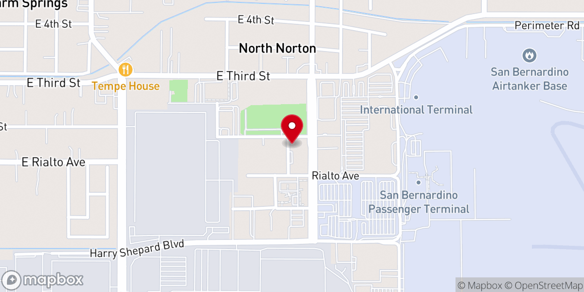 Map showing location of Grace Chapel of San Bernardino