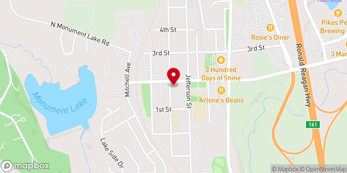 Map showing location of The Church at Monument