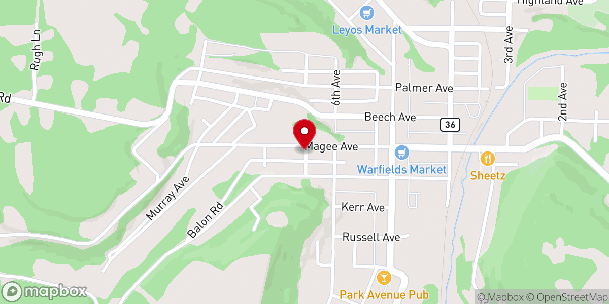 Map showing location of Church of God