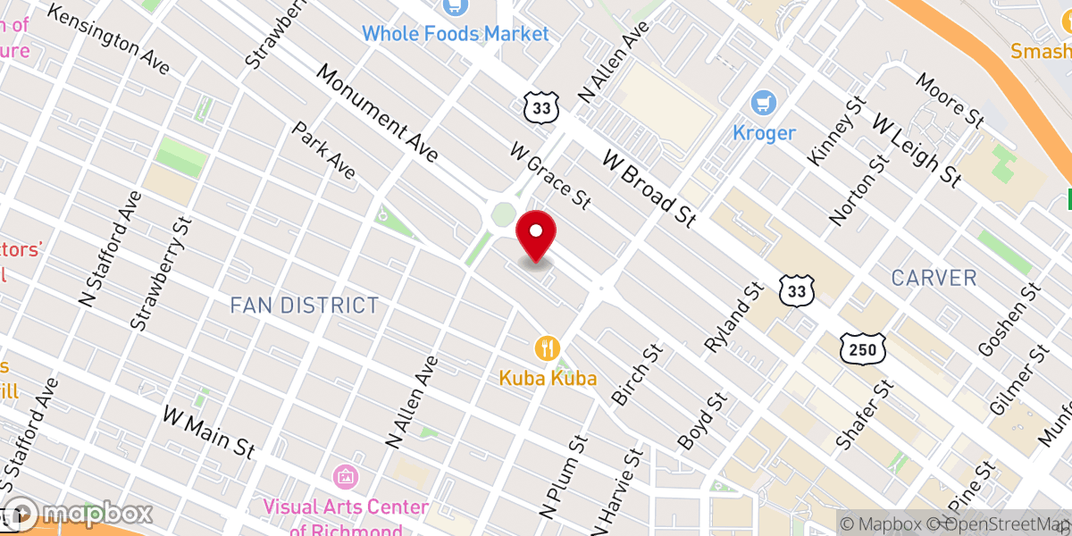 Map showing location of Grace Covenant Presbyterian Church