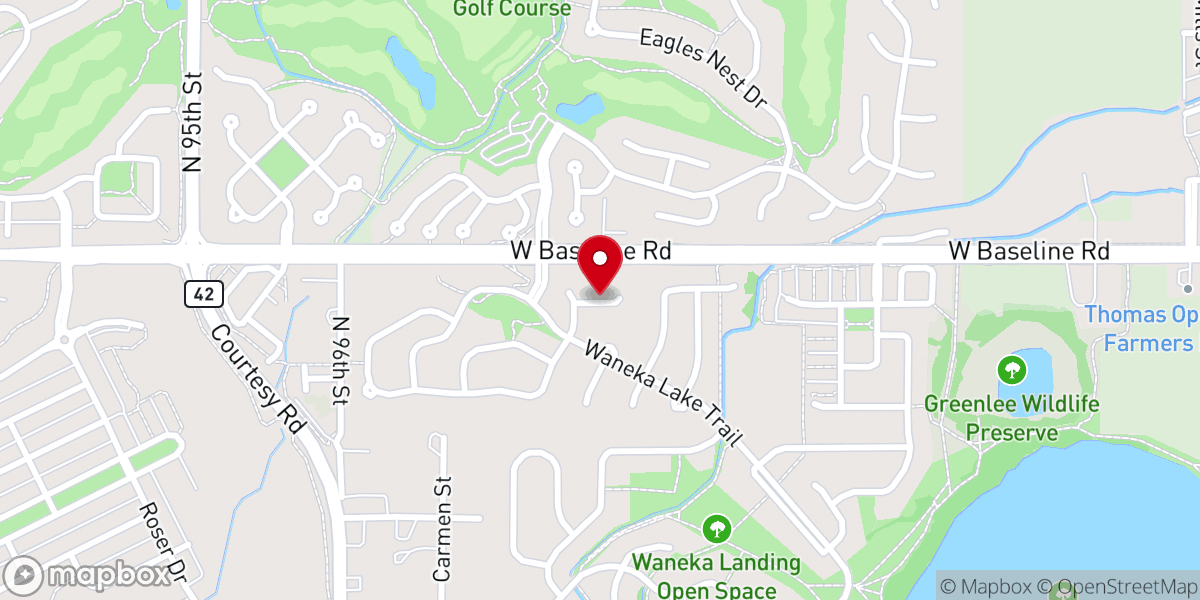 Map showing location of Faith Bible Chapel Boulder
