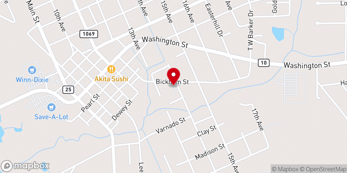 Map showing location of Holy Family Catholic Church