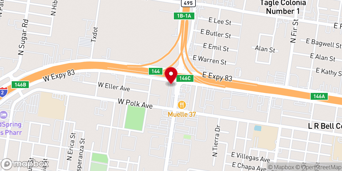 Map showing location of Casa De Oracion Holiness Church