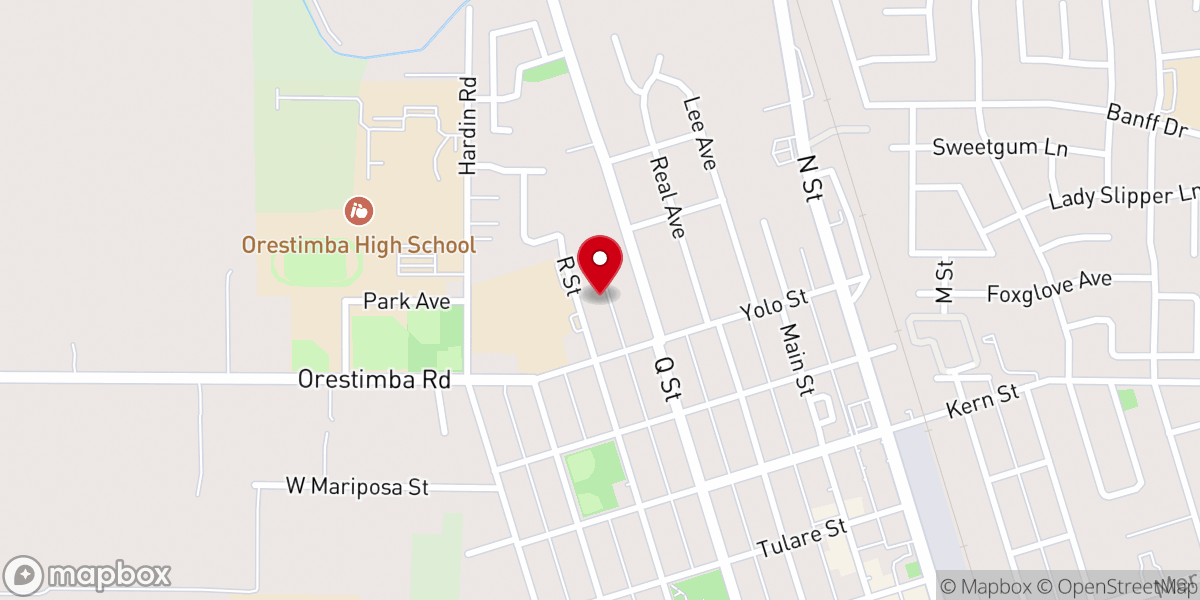 Map showing location of First Baptist Church of Newman