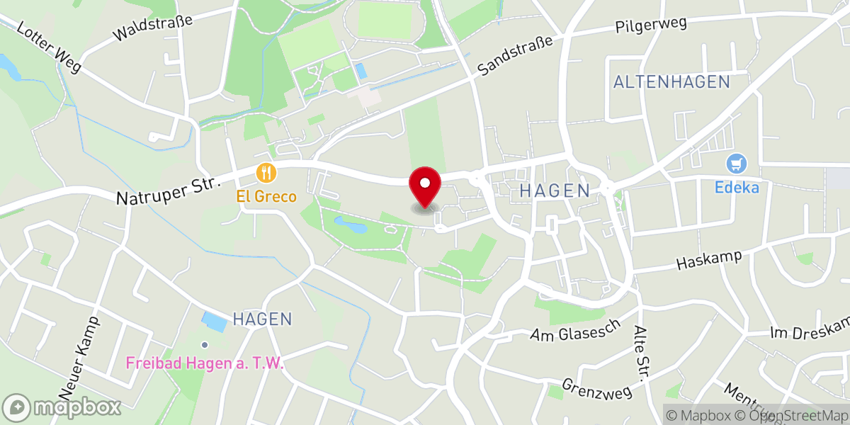 Map showing location of Katholische Kirchengemeinde St. Martinus Hagen a.T.W. (Pfarramt)