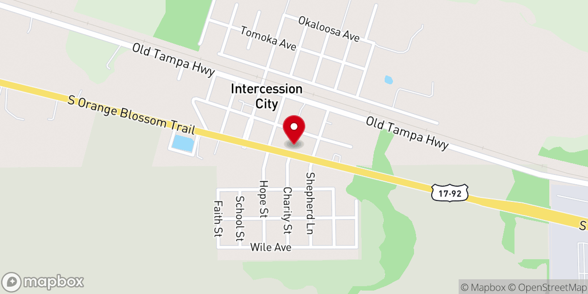 Map showing location of Intercession City Church of God