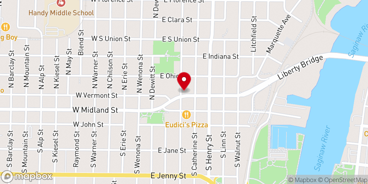 Map showing location of Christian Assembly Church