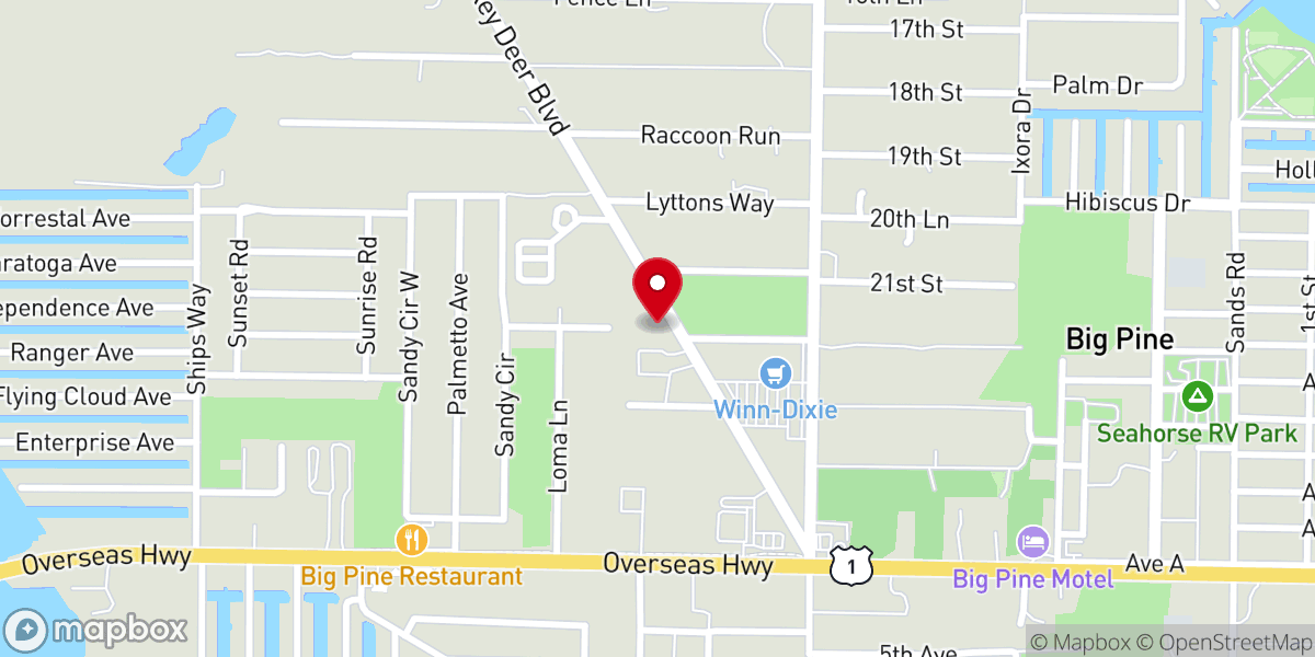 Map showing location of Big Pine Chapel