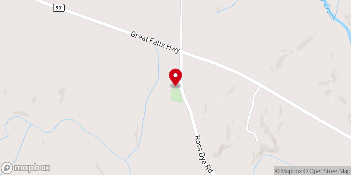 Map showing location of Ebenezer United Methodist Church