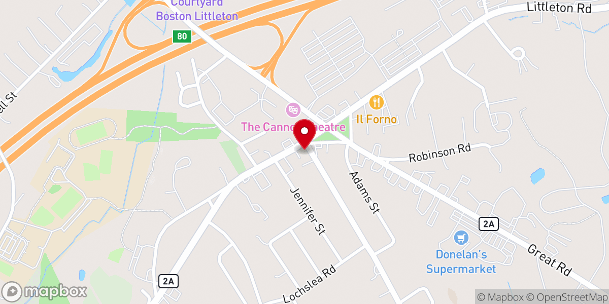 Map showing location of First Baptist Church of Littleton