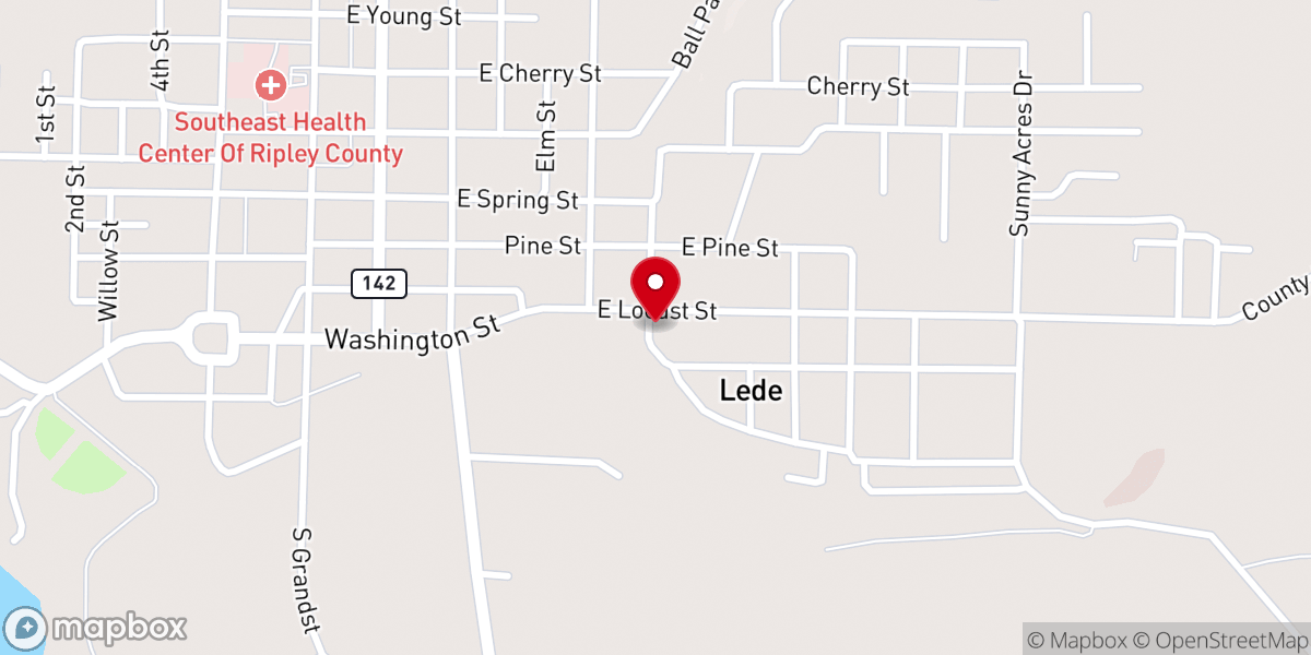 Map showing location of Emmanuel Baptist Church