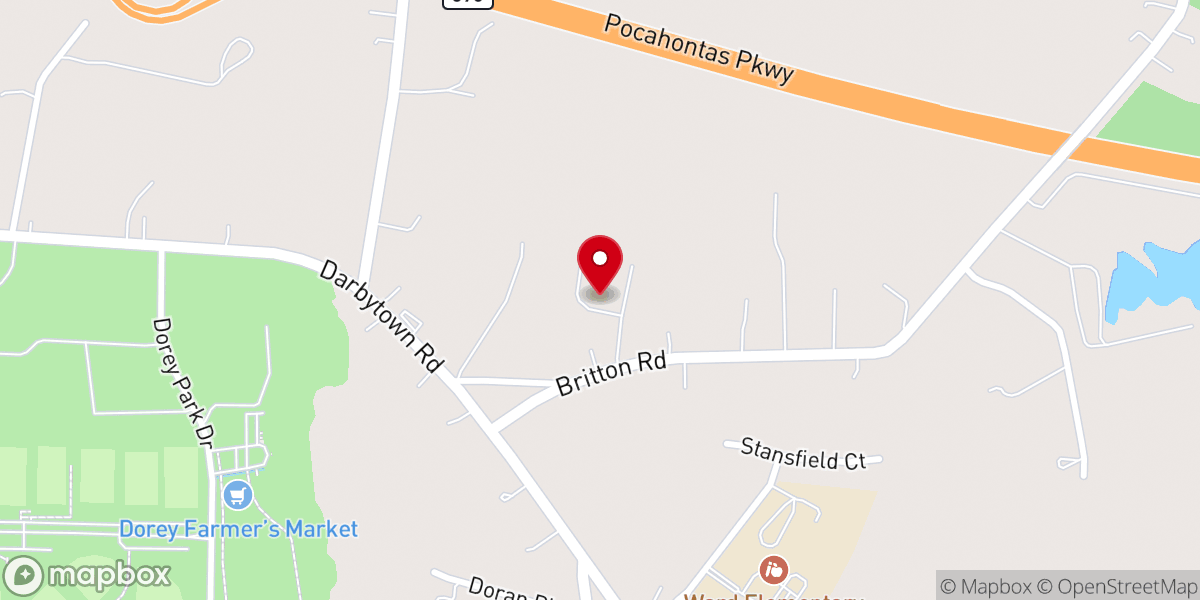 Map showing location of East End Assembly of God Church