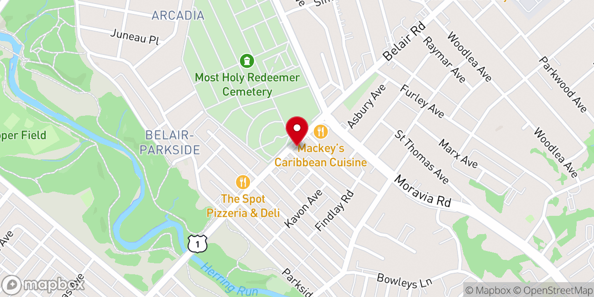 Map showing location of New Day Worship Center