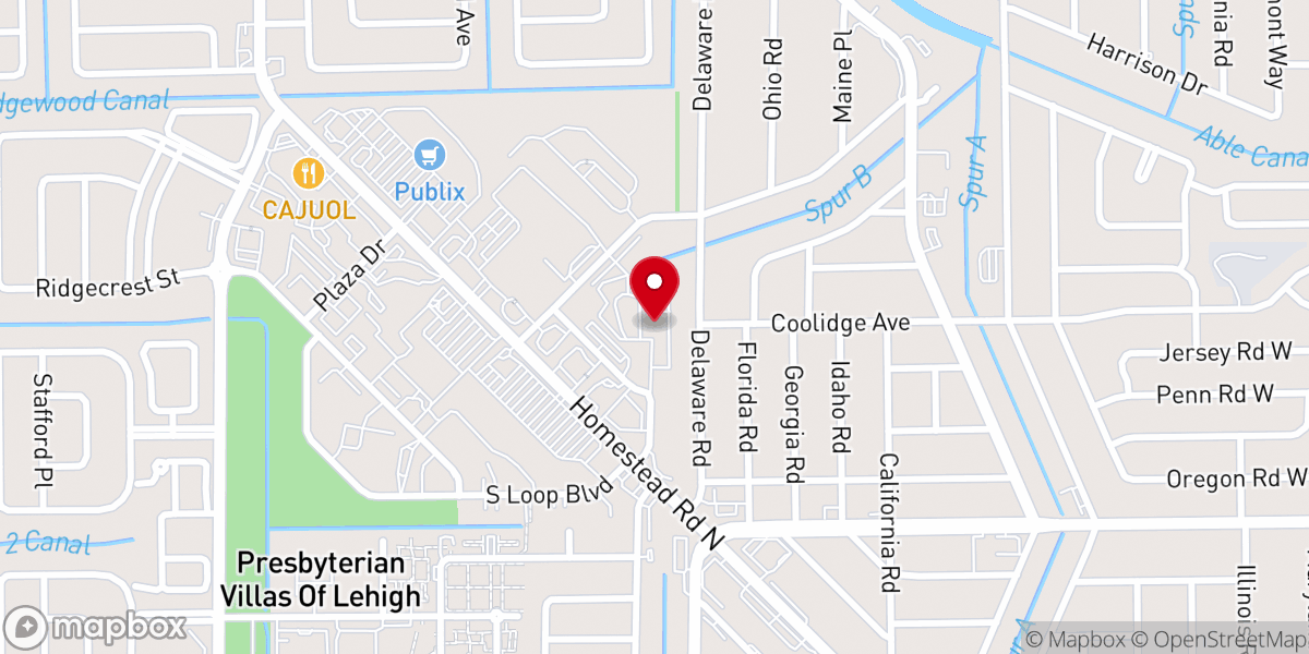 Map showing location of Victory Church