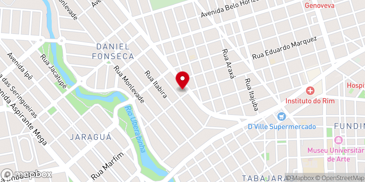 Map showing location of Igreja Sal da Terra Uberlândia