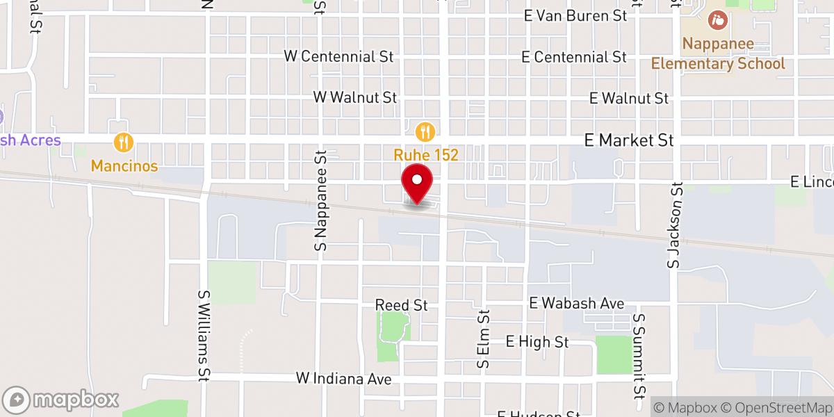 Map showing location of Old Railroad Station