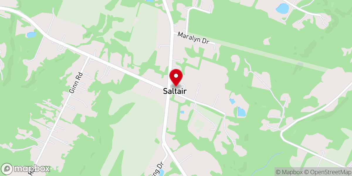 Map showing location of Saltair Church of Christ