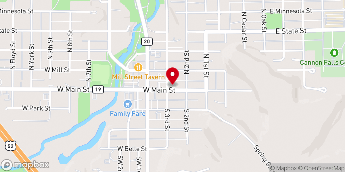 Map showing location of First Congregational Church