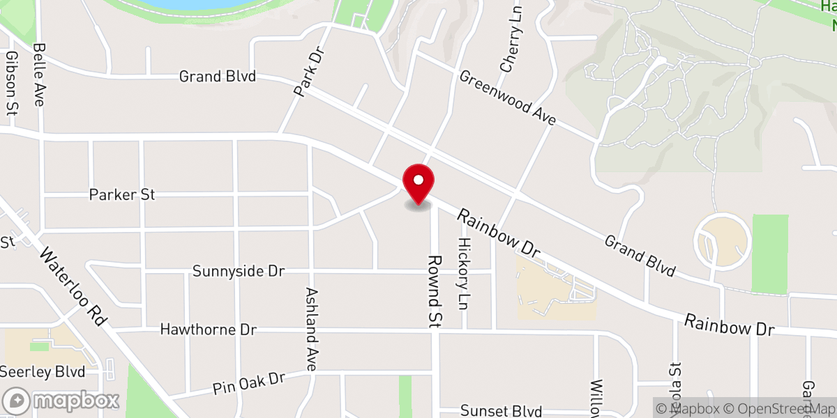 Map showing location of Cedar Heights Community Presbyterian Church
