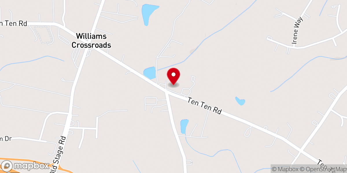 Map showing location of Hollands Church
