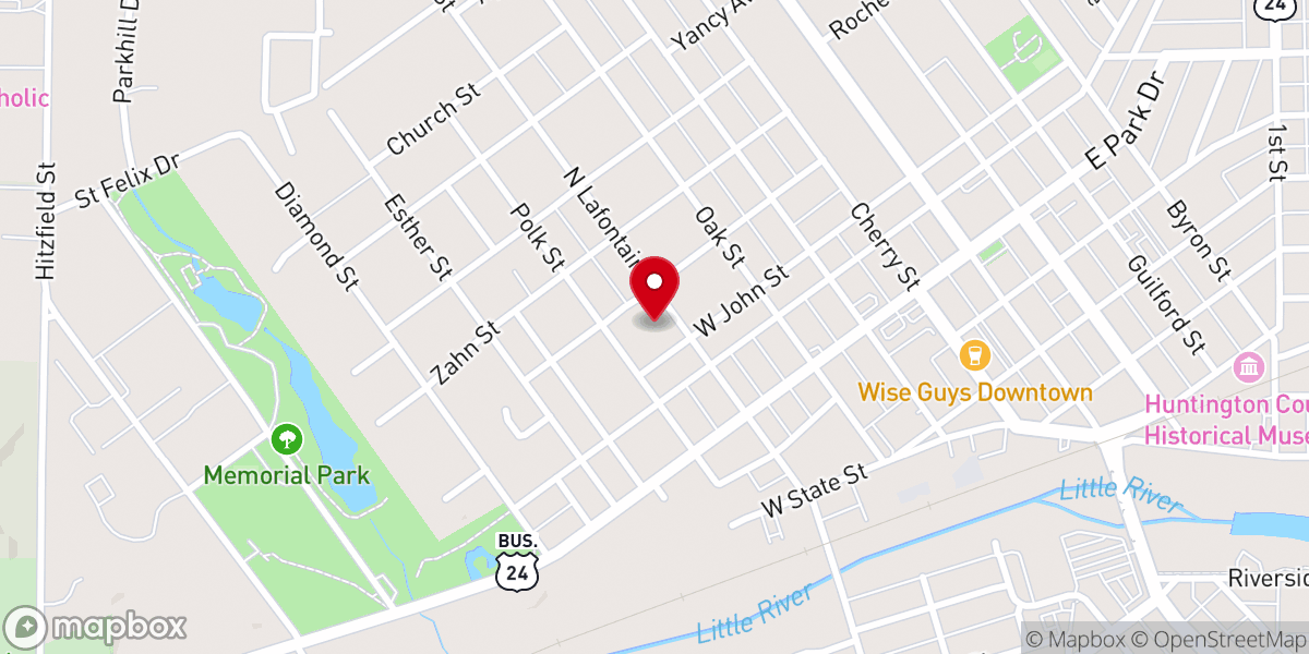 Map showing location of St Peter's Lutheran Church