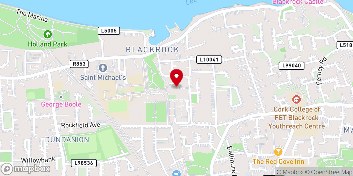 Map showing location of Ursuline Convent