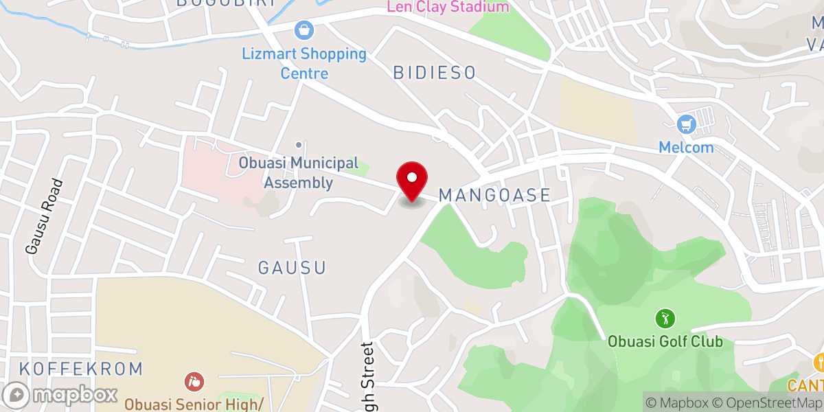 Map showing location of The Church Of Penticost - Bidieso Assembly