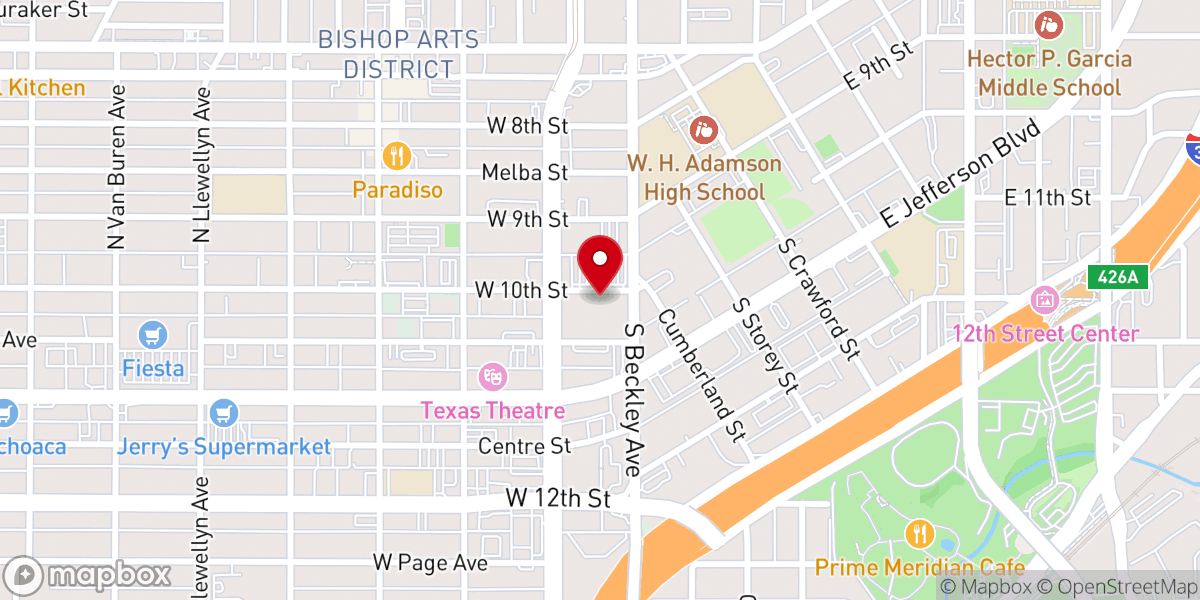 Map showing location of Cliff Temple Baptist Church