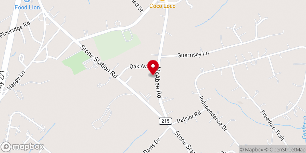 Map showing location of Roebuck Church of God
