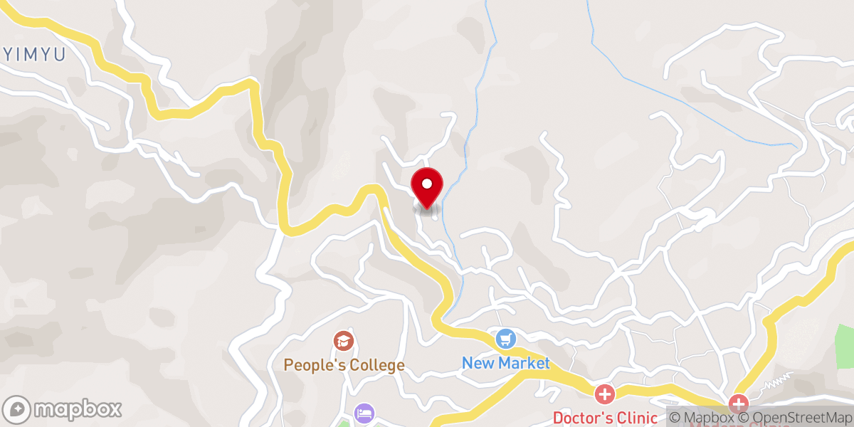 Map showing location of Mokokchung Aliba Fellowship