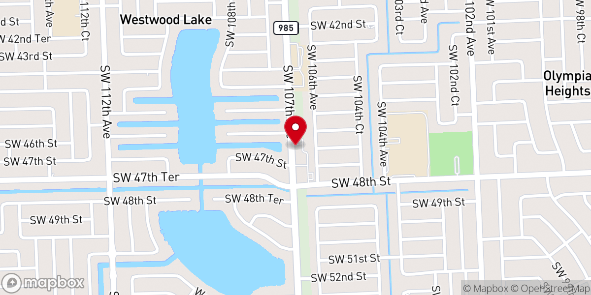Map showing location of The Rock Miami