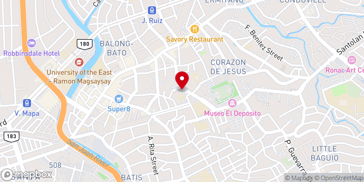 Map showing location of St. John the Baptist