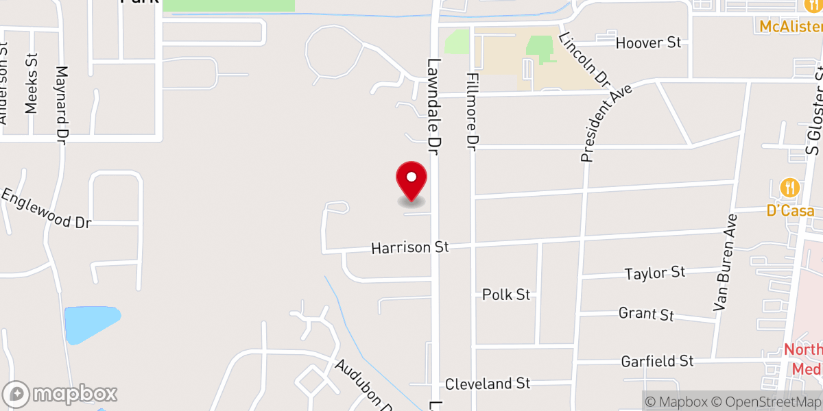 Map showing location of Peoples Community Baptist Church