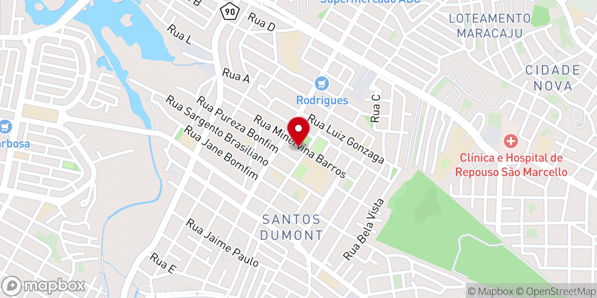 Map showing location of Paróquia São Francisco de Assis