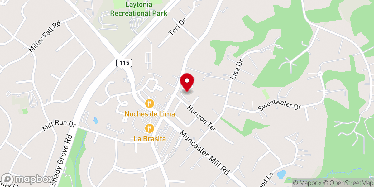 Map showing location of Mill Creek Parish Methodist Church
