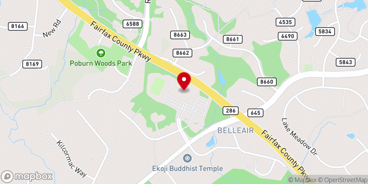 Map showing location of Fairfax Baptist Temple