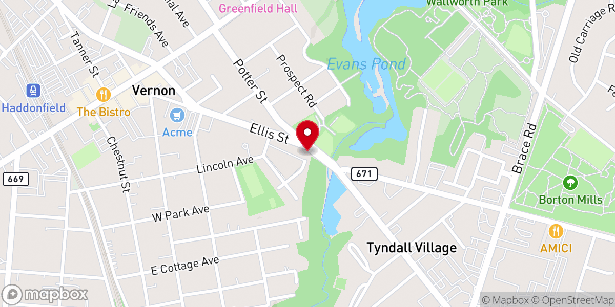 Map showing location of Greater Mount Pisgah AME Church