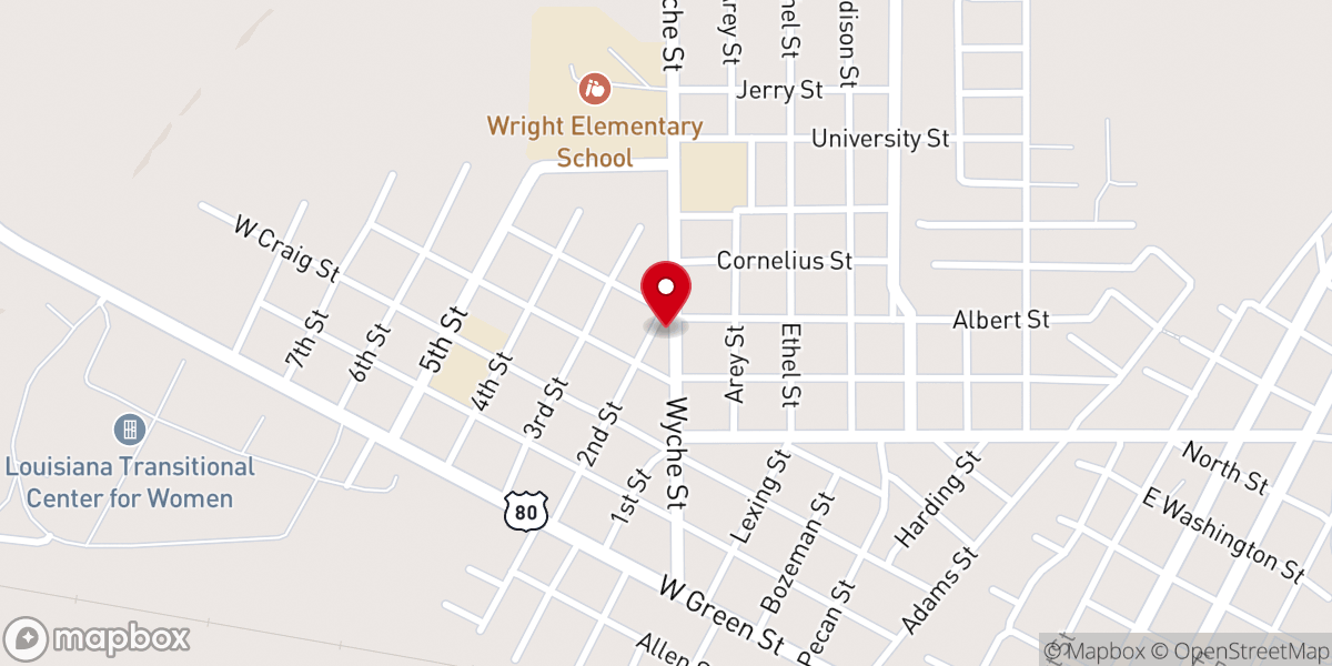 Map showing location of St. James A.M.E. Zion Church