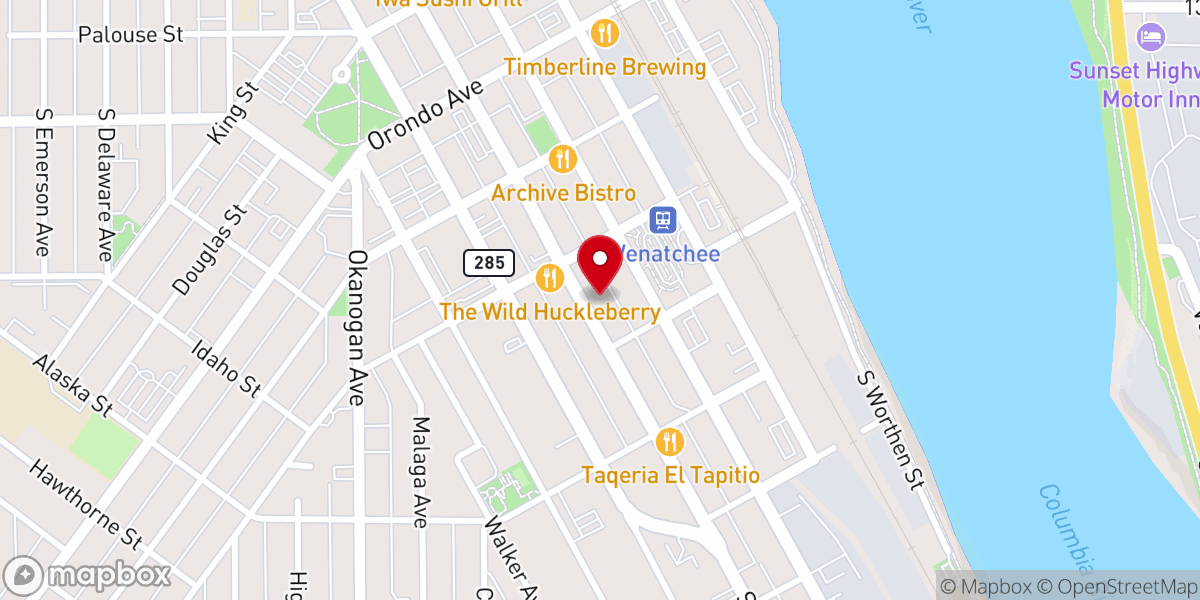 Map showing location of Foothills Foursquare Church