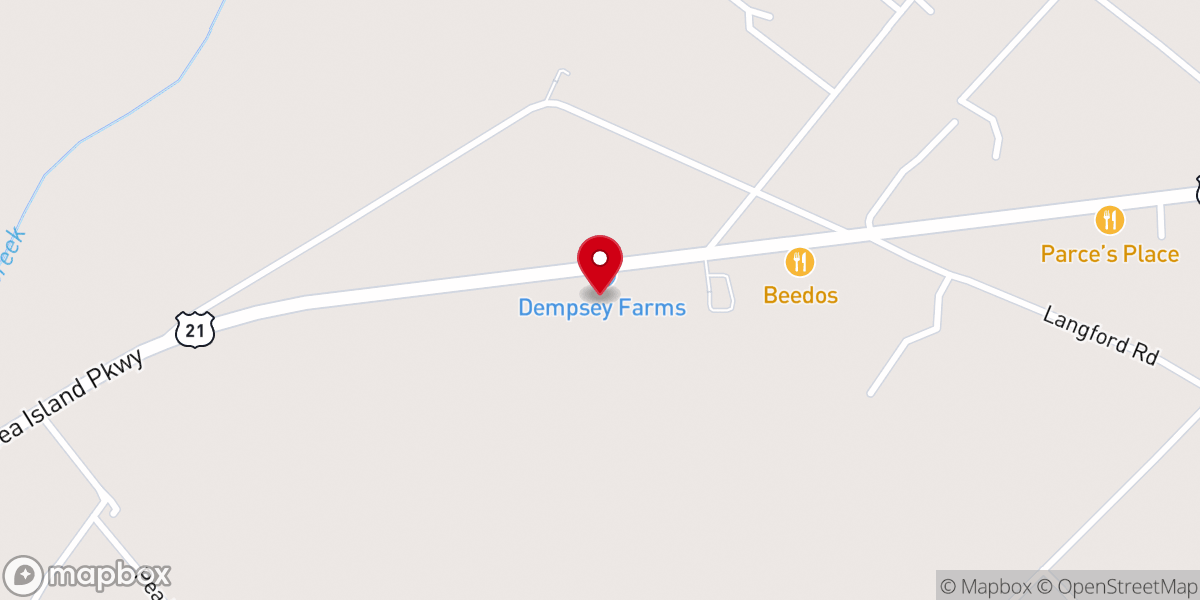 Map showing location of DEMPSEY FARMS UPICK