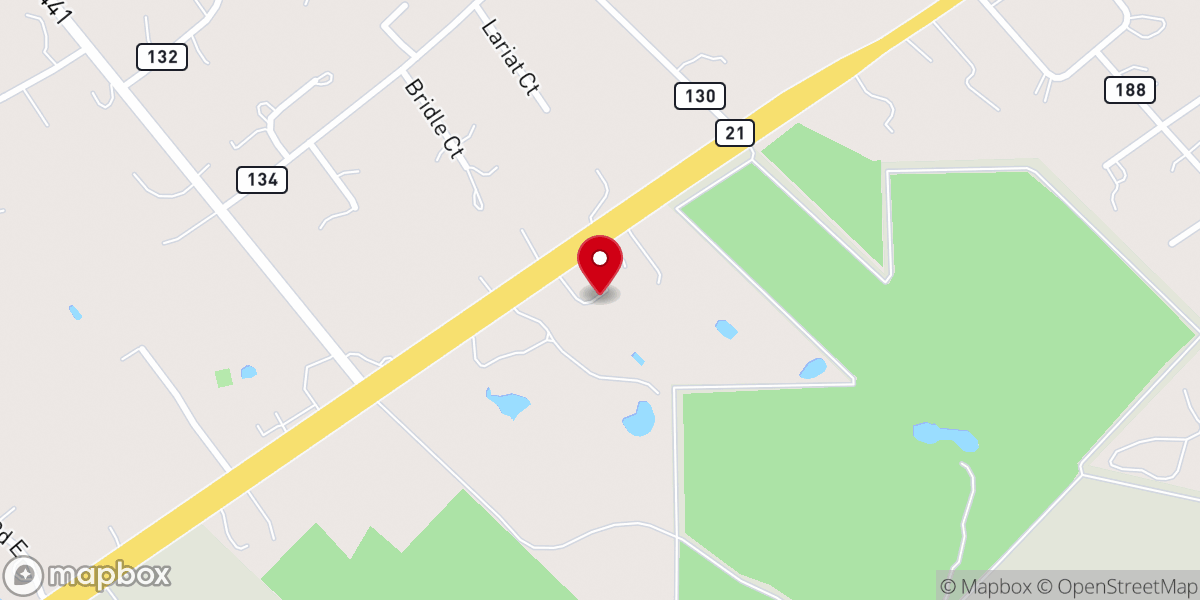 Map showing location of Timberline Family Fellowship